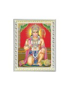 Satvik Lord Hanumanji Designer White Photo Frame (2) for Pooja, Prayer & Decor (25.2*34cm- A4)